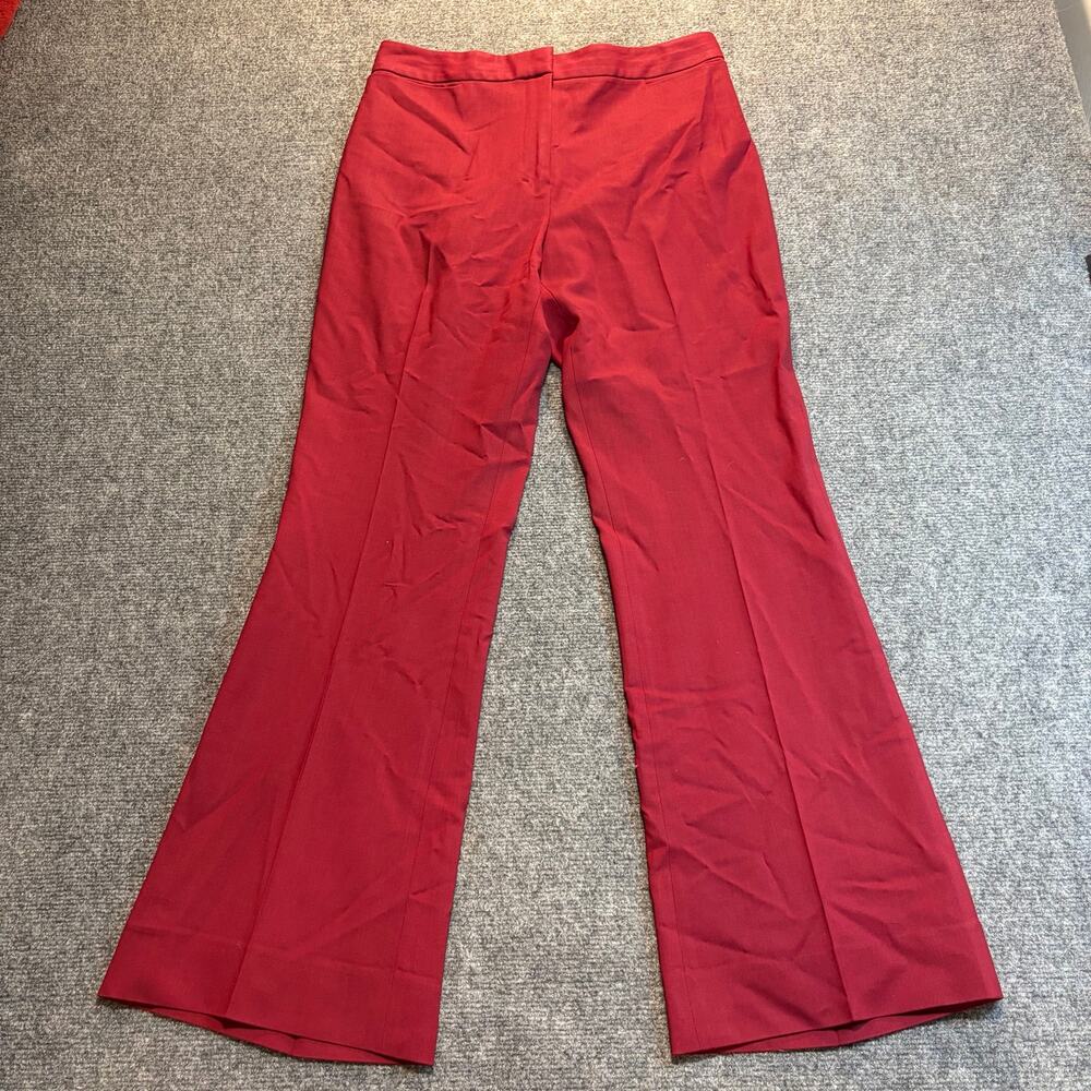 M.M.LaFleur Red Horton Flare Wide Leg Flat Front Tailored Trouser Pants Women 8
